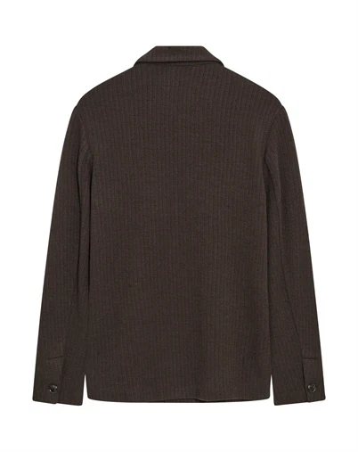 Mos Mosh Gallery - MMGAustin Knit Overshirt - Black Coffee